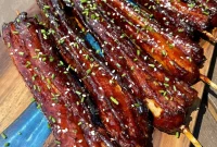 Sweet & Sticky Asian Pork Belly Skewers