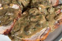 Tender Pork Roast with Creamy Mushroom Sauce