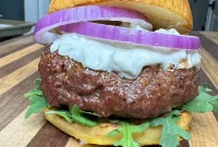 Rustic Blue Cheese Pub Burger