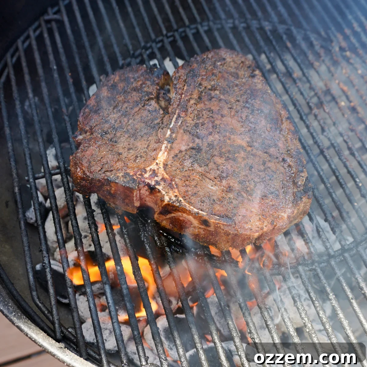 Two Cuts, One Legendary Steak 6 Porterhouse steak grilling on indirect heat using the reverse sear method