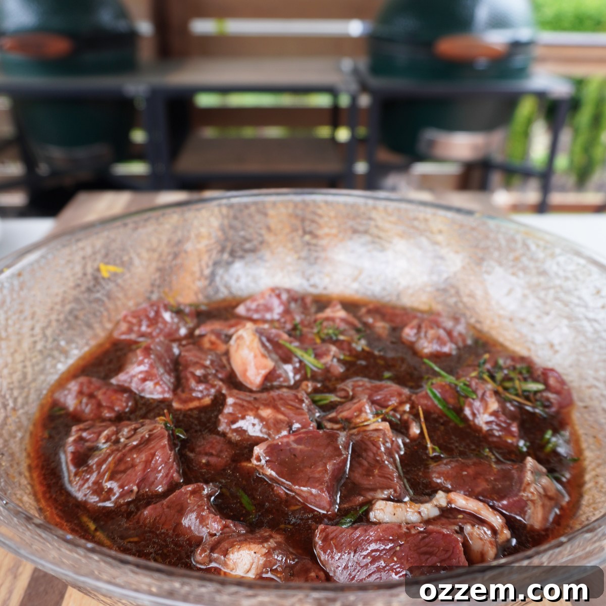 Zesty Balsamic Lamb Skewers 5 Balsamic citrus glaze simmering in a saucepan.