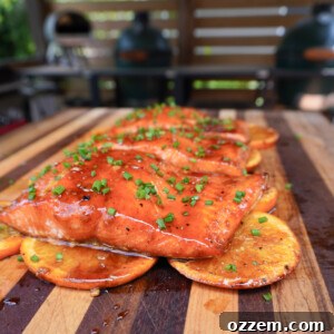 Zesty Maple Bourbon Salmon ready to serve