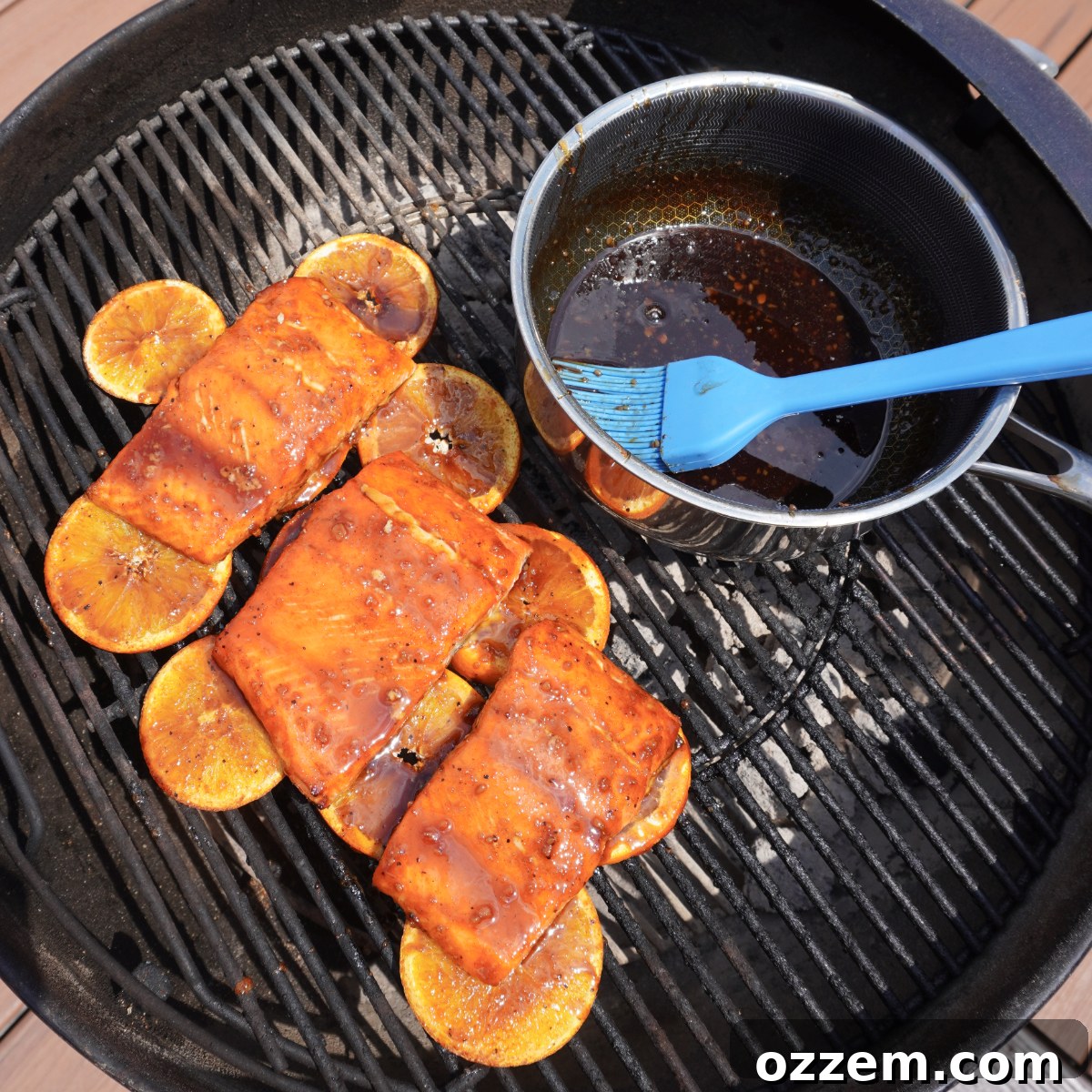 Perfectly grilled maple bourbon salmon with a luscious glaze