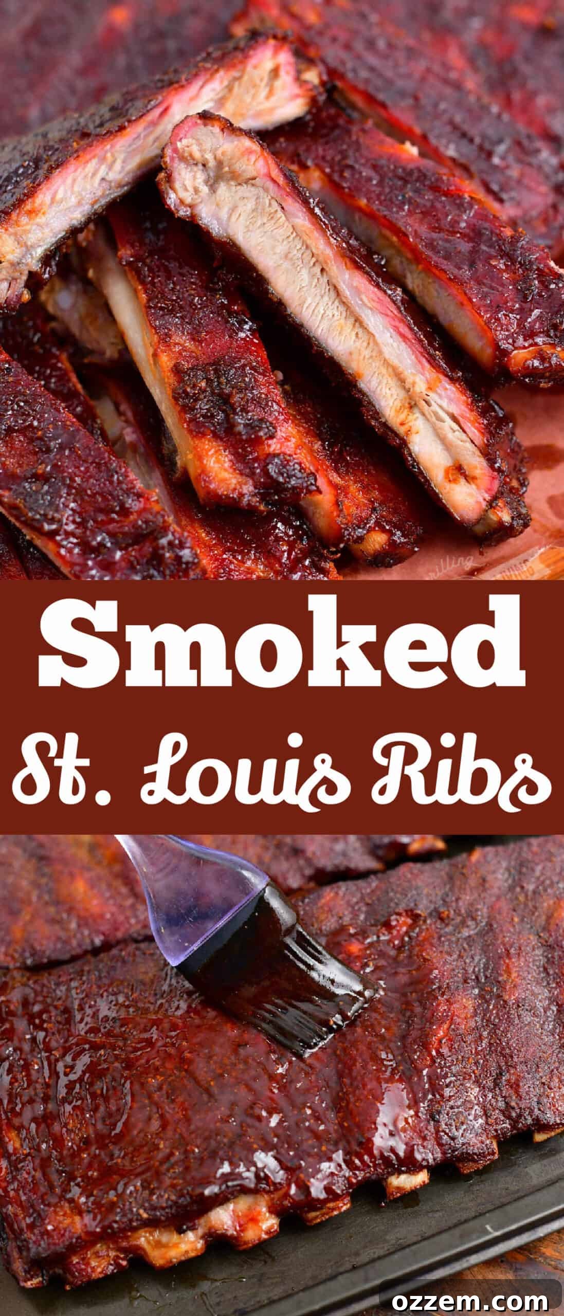A collage of smoked ribs, featuring both individual ribs and a whole rack, highlighting the delicious result.