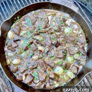 Beef Tenderloin Tips in a Red Wine Sauce