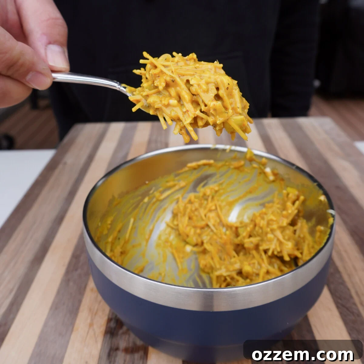 A bowl of freshly mixed dill mustard sauce.