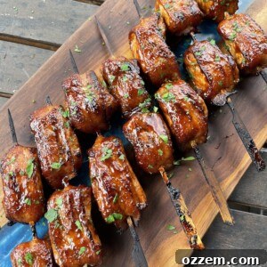 Bacon Wrapped Pork Skewers