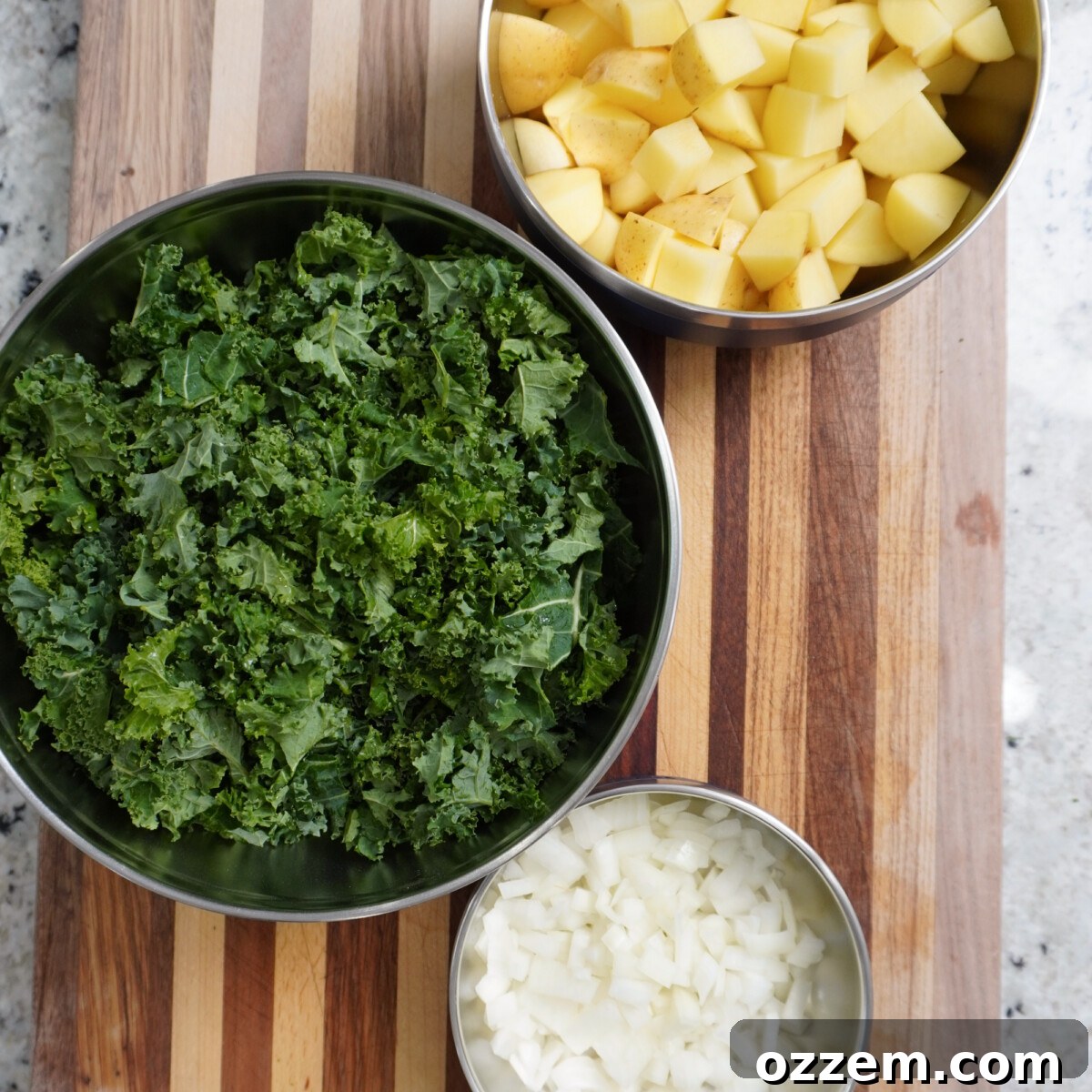 chopped ingredients.