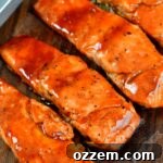 Maple BBQ Grilled Salmon ready to serve