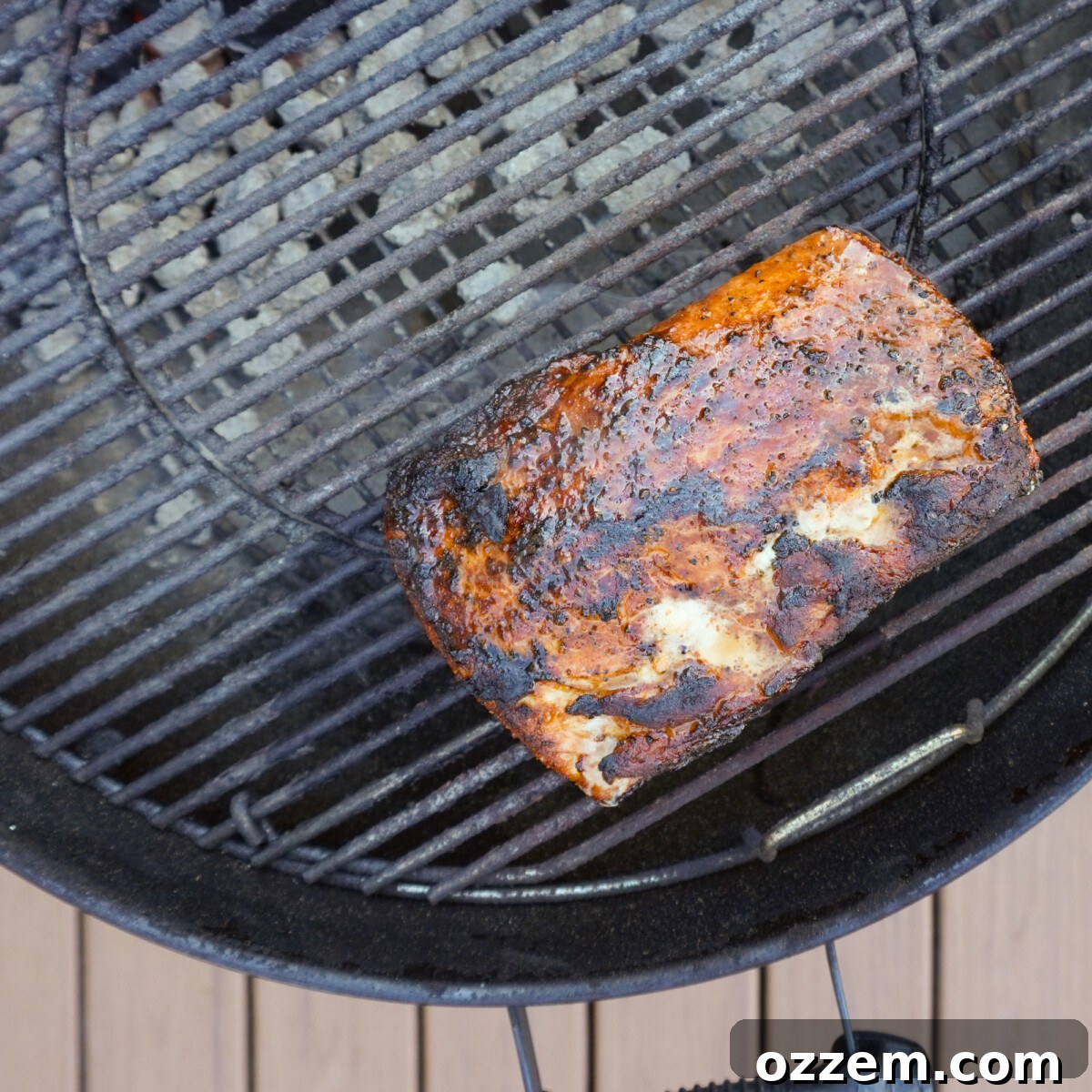 pork roast on the grill.