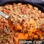 Smoked Sweet Potato Casserole with Pecan Crunch Topping