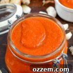 top view of glass jar filled with BBQ sauce