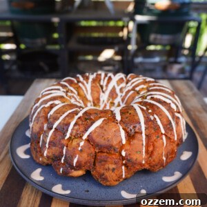Finished Garlic and Herb Monkey Bread ready to serve.