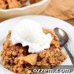 Smoked apple crisp