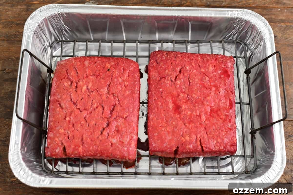 Presmoked ground beef in a tin pan