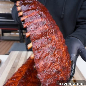 Succulent Slow-Smoked Baby Back Ribs 14 Classic BBQ baby back ribs, ready to serve.