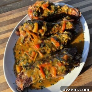 Smothered Turkey Wings finished dish