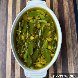 A jar of homemade garlic confit