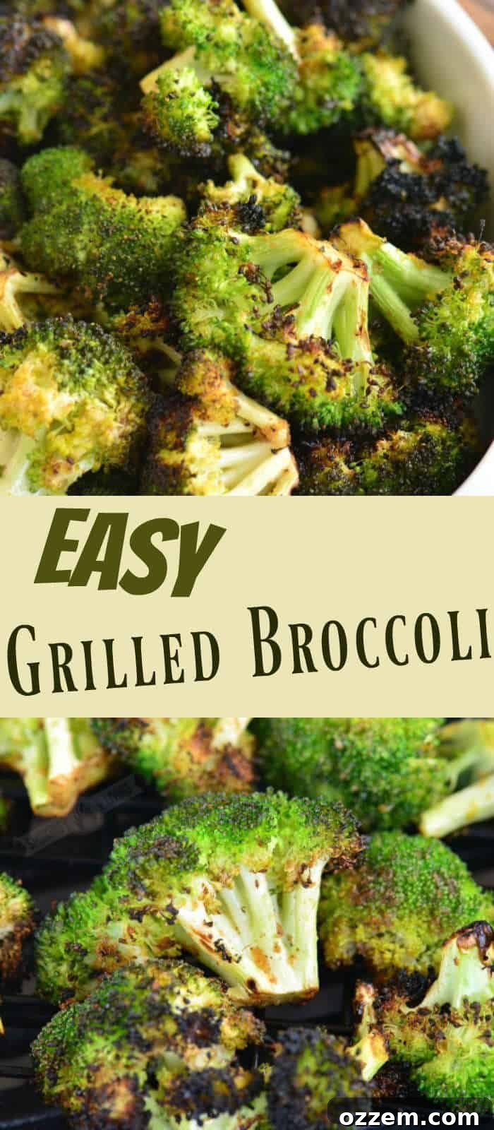 collage on two images of cooked broccoli