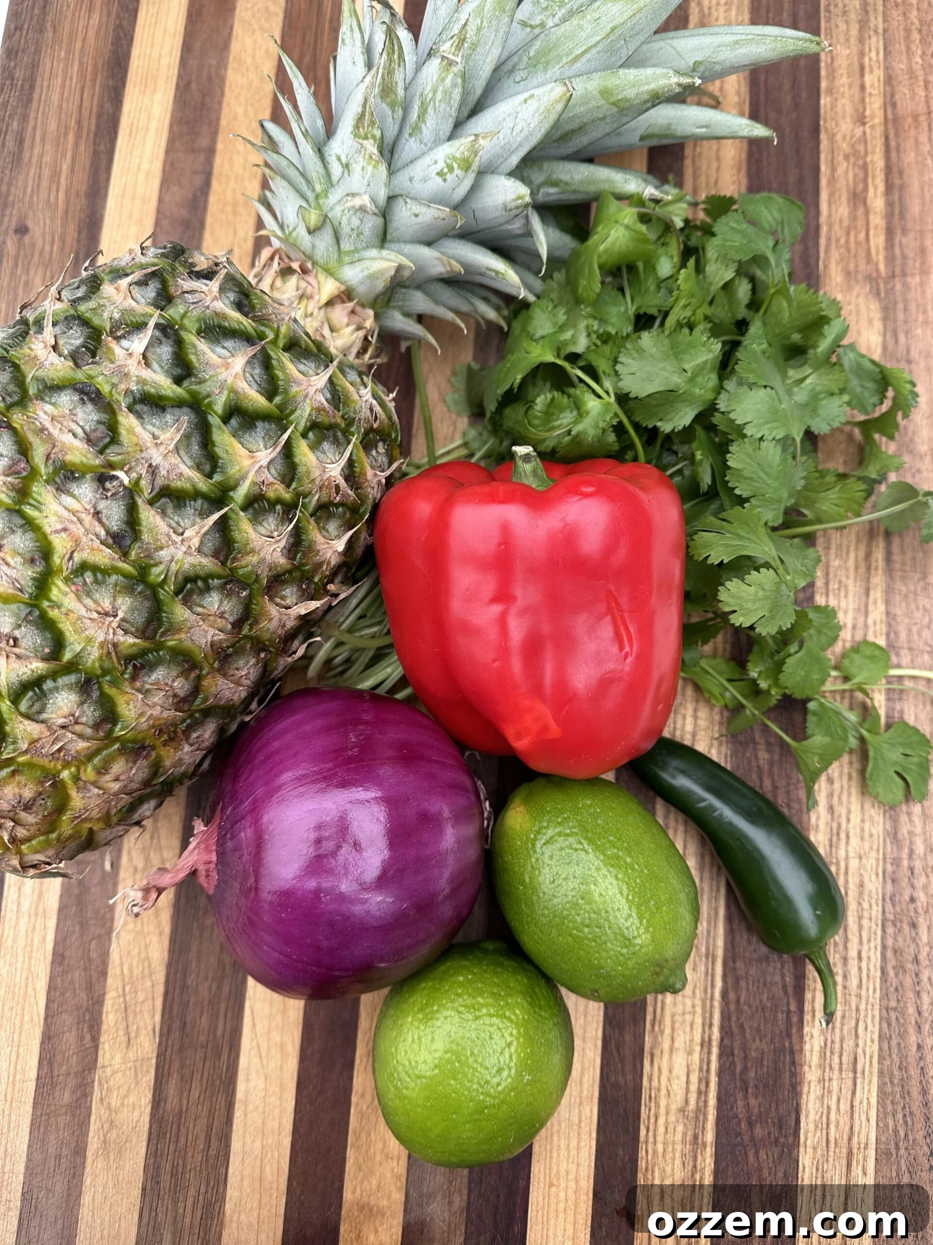 Pineapple Salsa Ingredients.