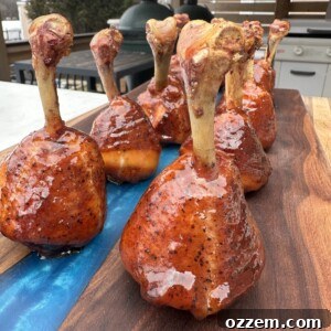 Bourbon Chicken Lollipops ready to serve