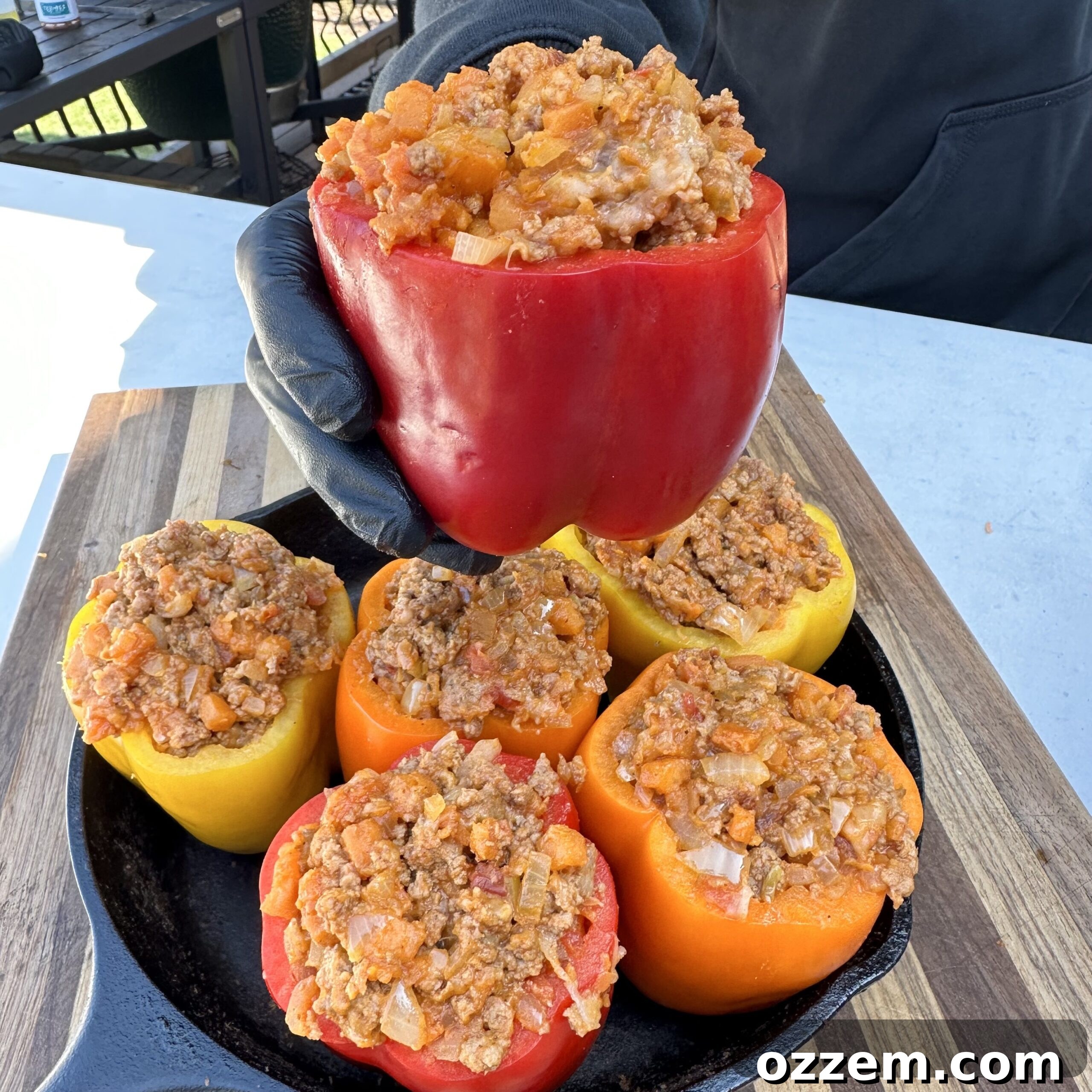 Stuffed Bell Peppers with a rich, savory filling.