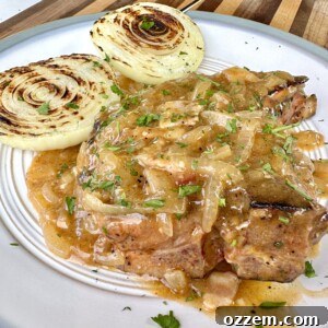 Smothered Pork Chops in a Skillet