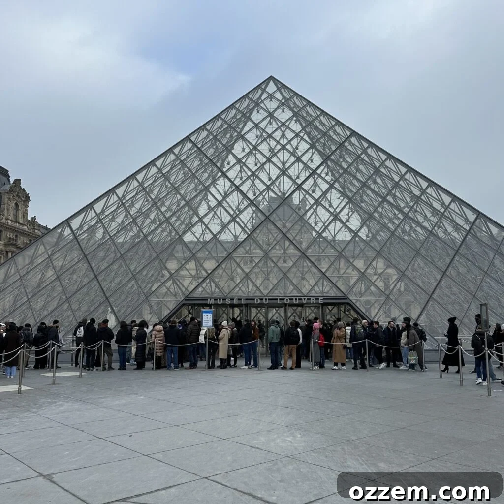 Louvre Museum with glass pyramid