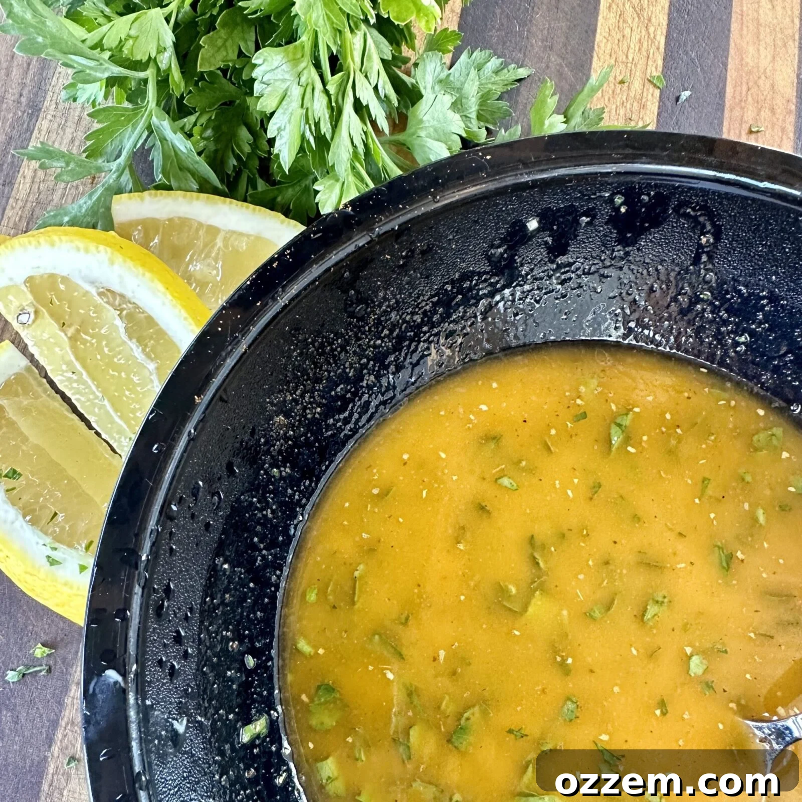 Fresh lemon garlic butter with roasted garlic