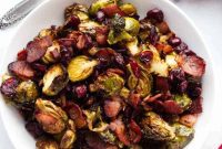 Air Fryer Brussels Sprouts with Crispy Bacon