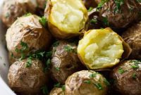 Crispy Air-Fried Baby Potatoes with Fresh Parsley