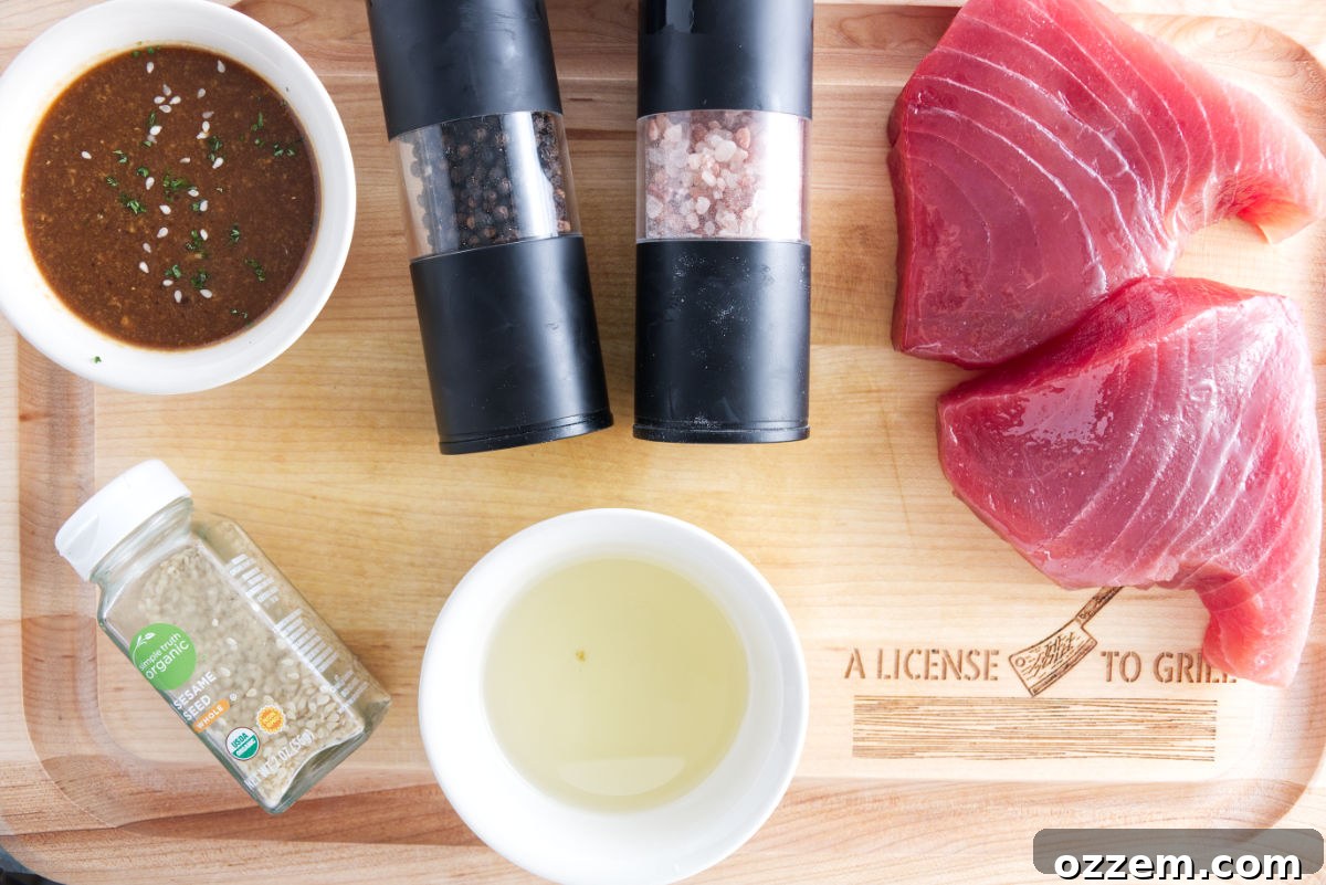 Succulent Air Fryer Tuna Steaks 3 ingredients for air fryer tuna steaks