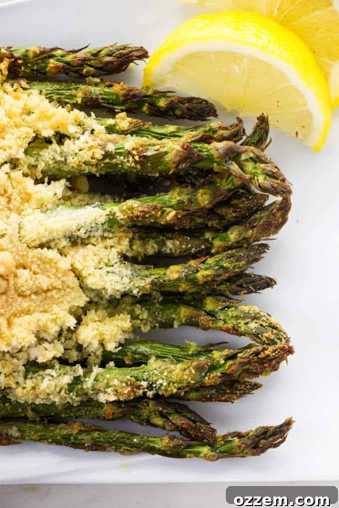 Crispy Asparagus 5 Asparagus fresh out of the air fryer.