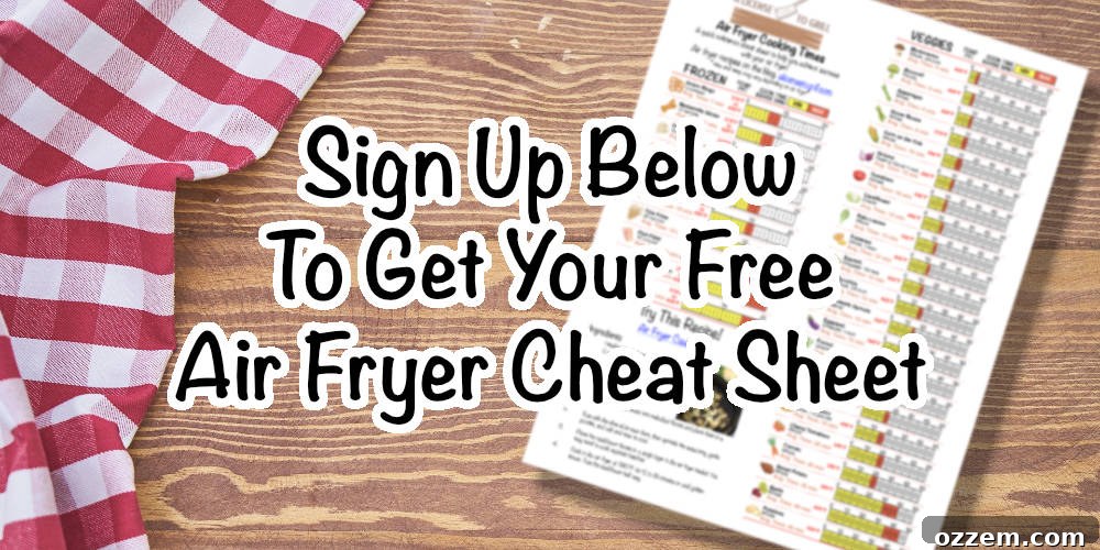 Crispy Air-Fried Butternut Squash with Nutty Sage Butter 3 Sign up below to get your free air fryer cheat sheet printable.
