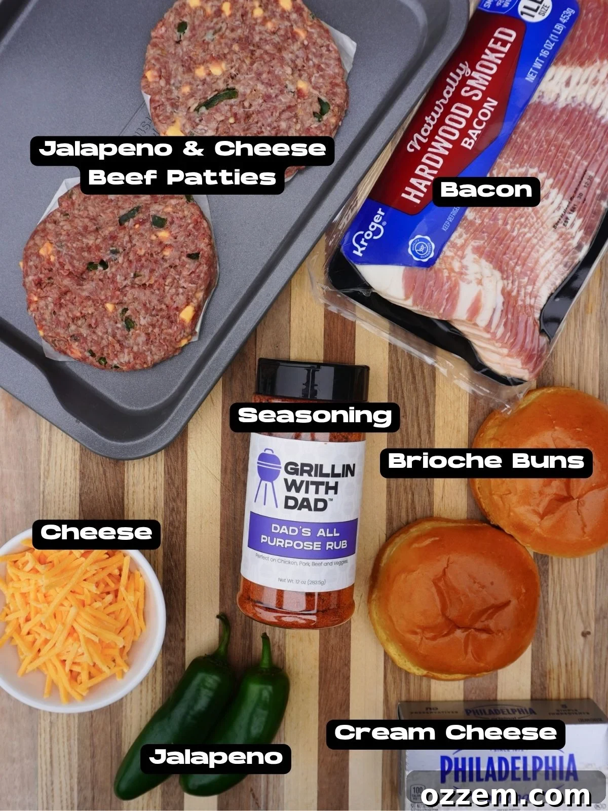 Jalapeño Popper Pub Burger Recipe: Creamy, Crispy, Spicy Bite 3 Jalapeno Popper Pub Burger ingredients.