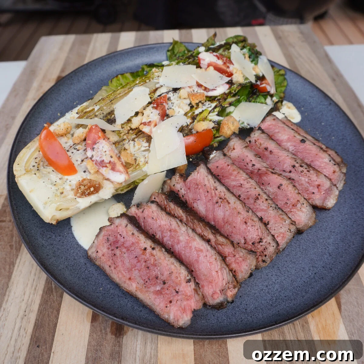 Steak Salad with Creamy Horseradish Dressing and Arugula 2 Steak Salad with Horseradish Dressing plated.