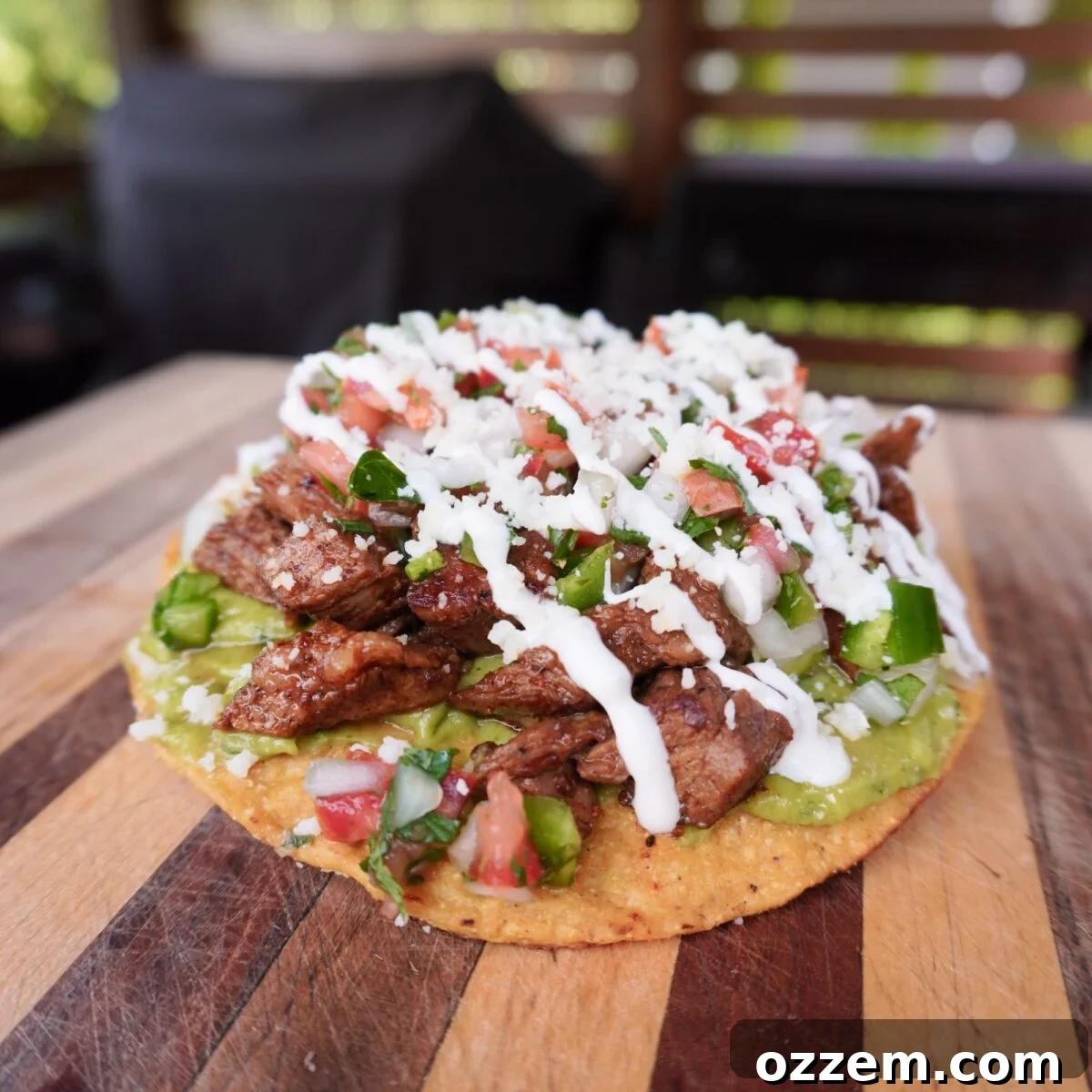 Easy Grilled Steak Tostada.