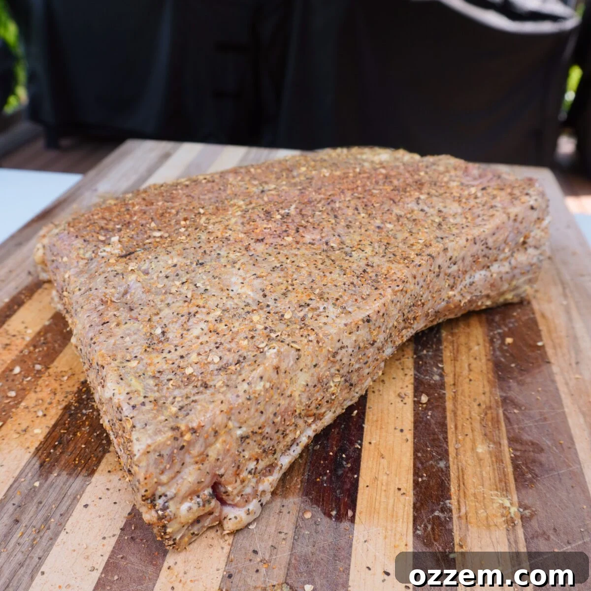 Seasoned beef ribs.