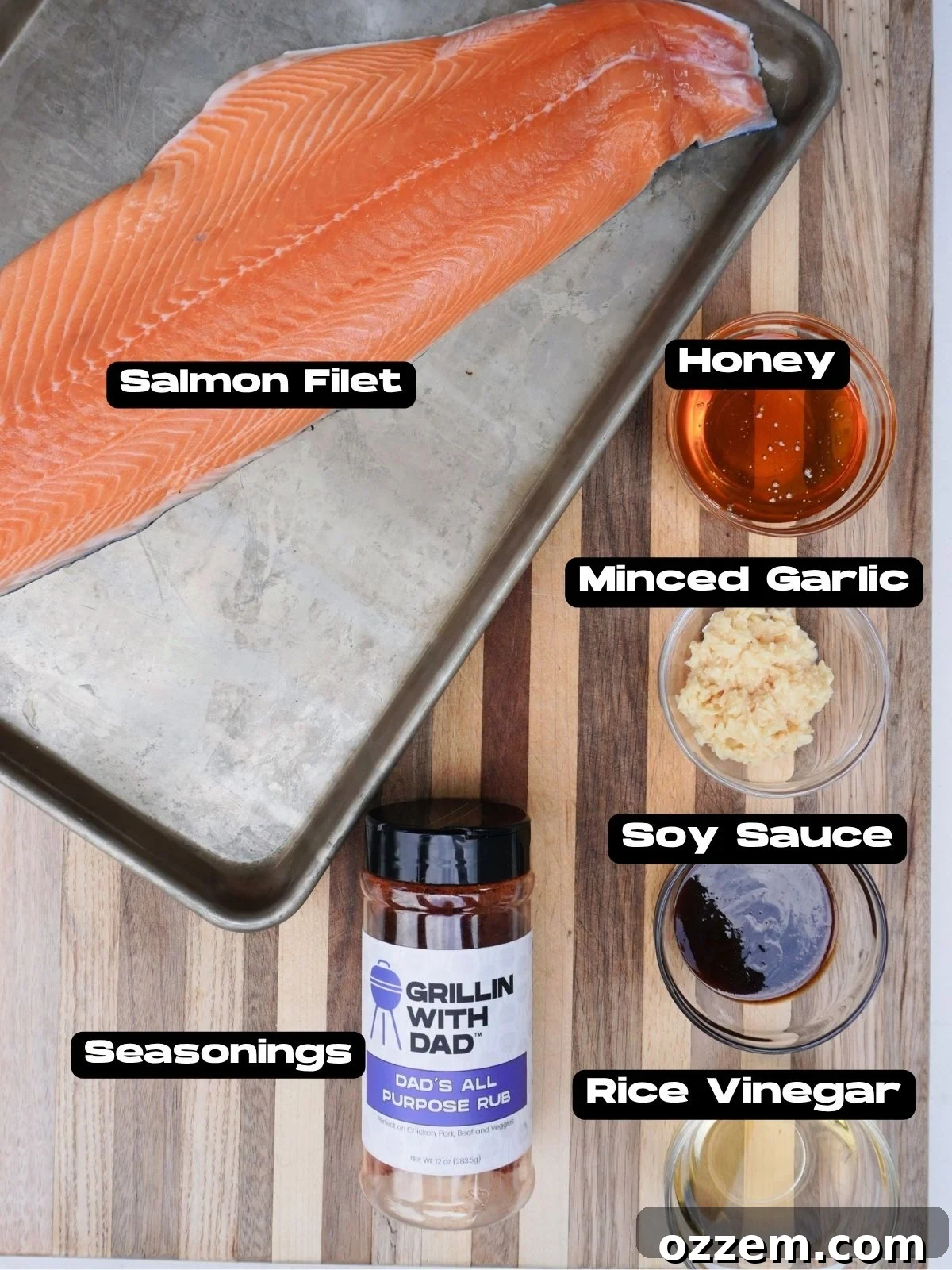 Smoked Braided Salmon ingredients.