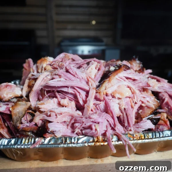 Shredded ham.