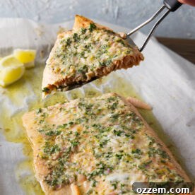 Smoky Pellet Grill Salmon Recipe 7 Slice of pellet grill salmon fillet being served with a fish turner.