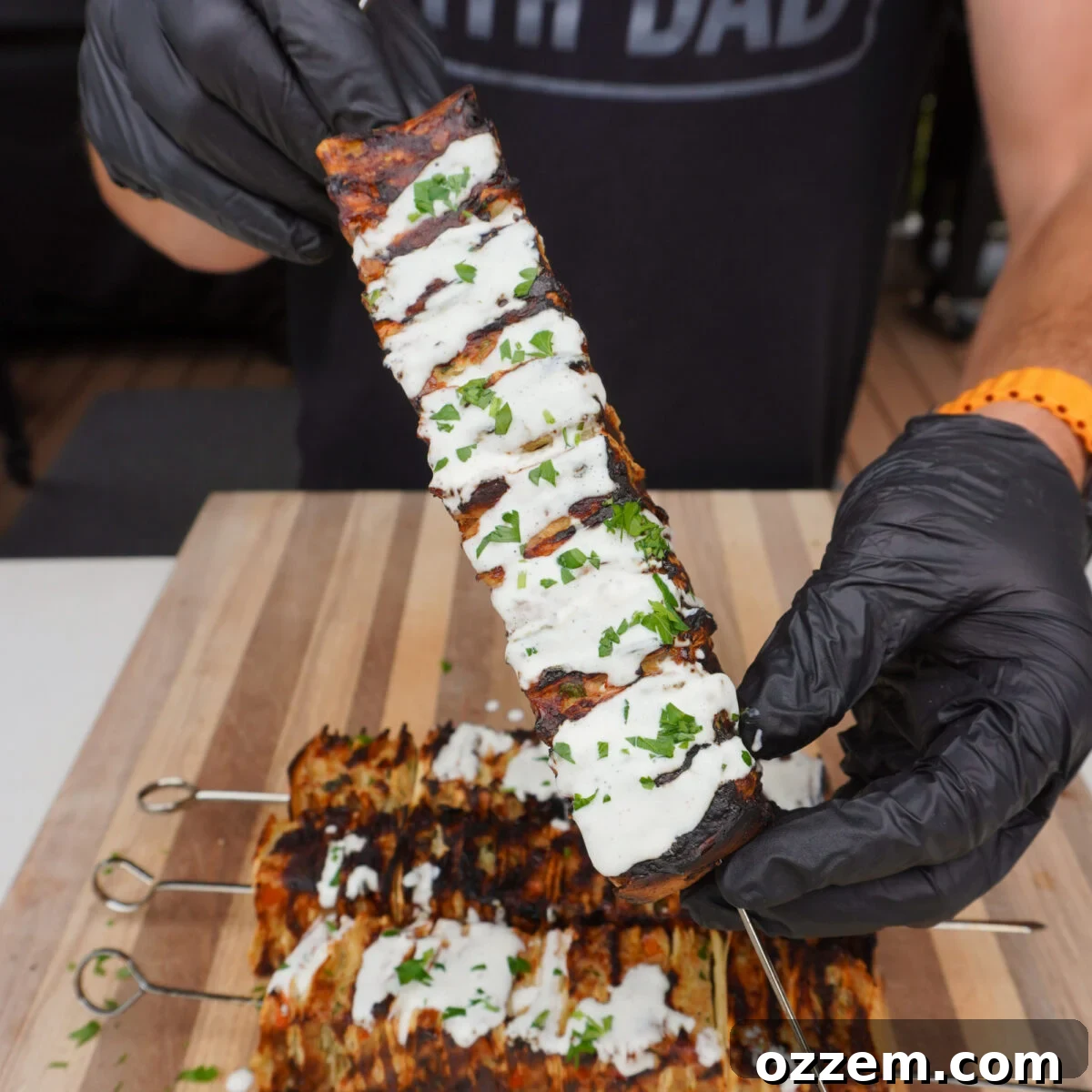 Chicken Shawarma Tortilla Kebabs Recipe 10 Presenting the chicken kebab