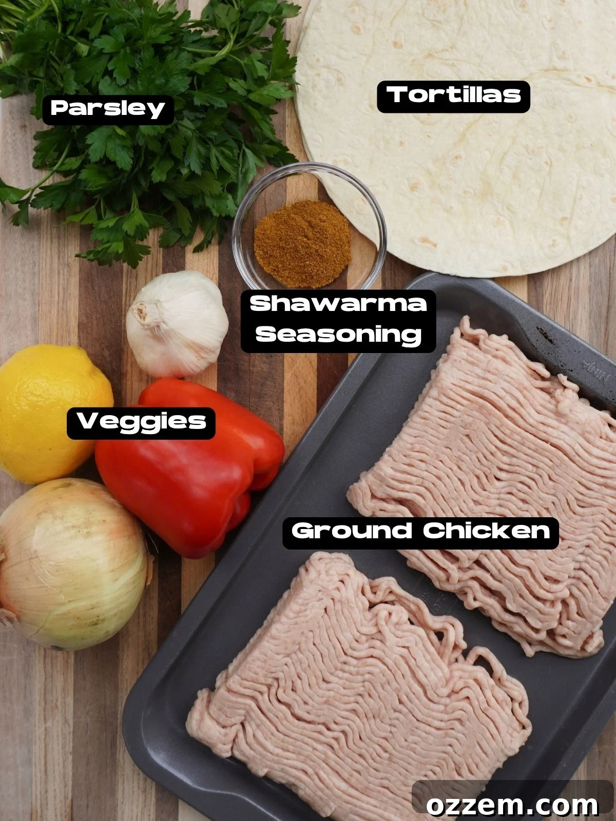 Chicken Shawarma Tortilla Kebabs Recipe 3 Ingredients for Chicken Shawarma Tortilla Kebabs