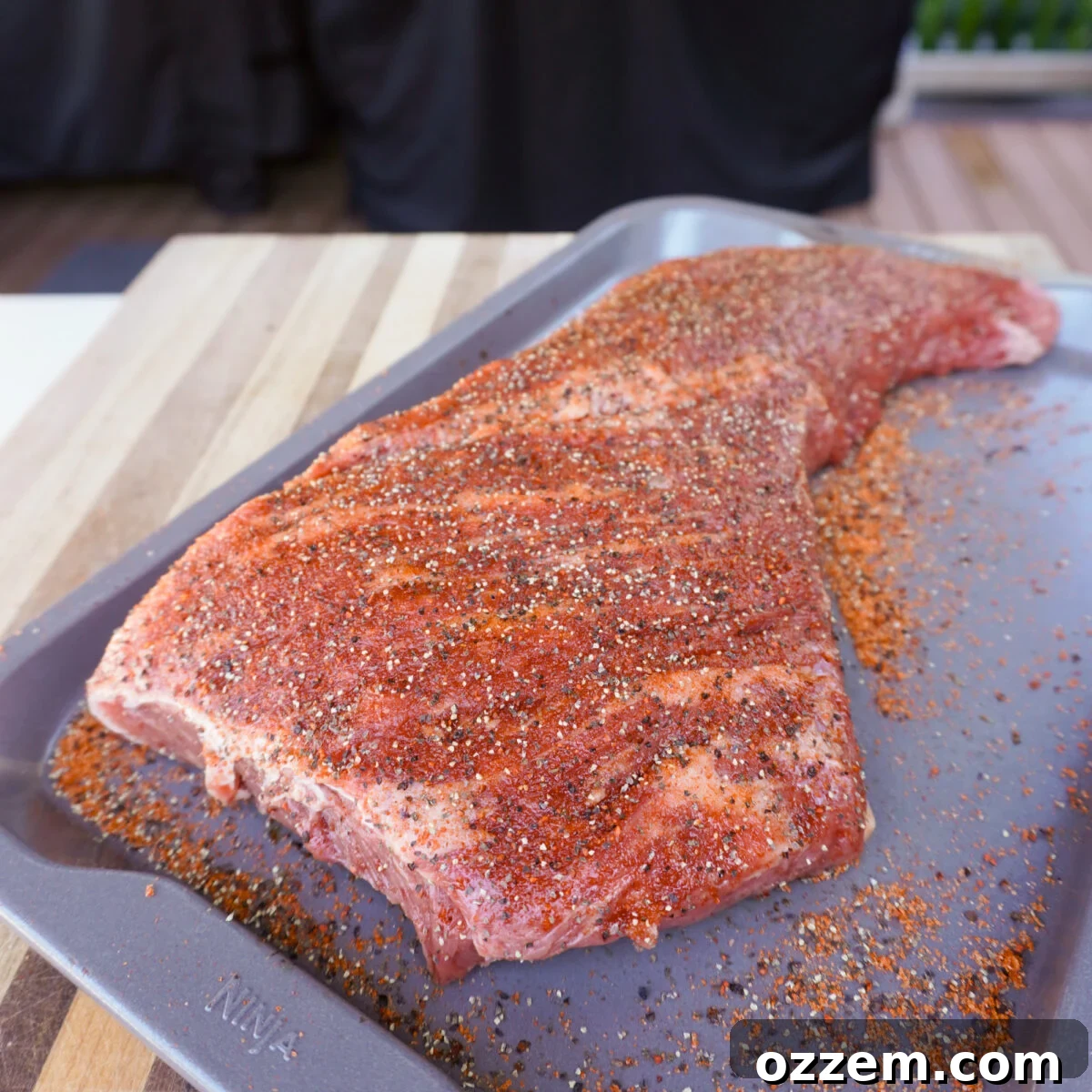 Seasoned tri tip.